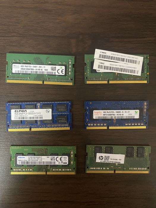 Оперативная память для ноутбуков (DDR 2,3,4)