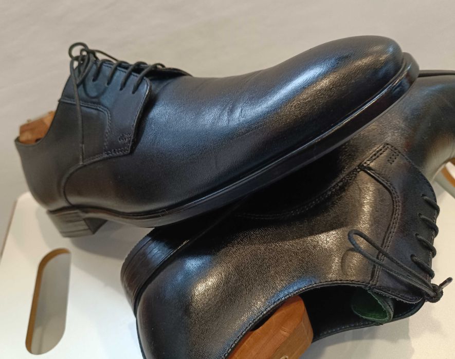 Pantofi derby 42 de lux plain toe Paul Smith piele naturala moale