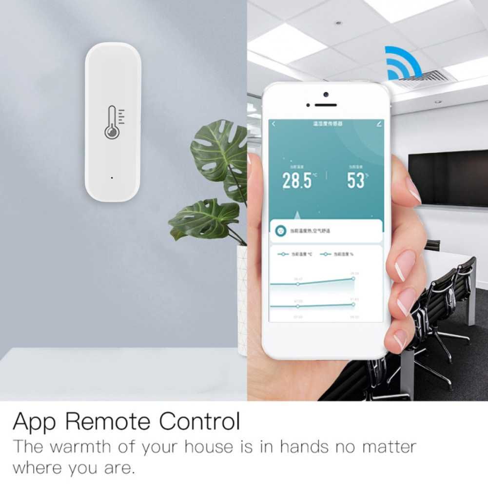 Smart Senzor Temperatura Umiditate Casa WiFi Telefon