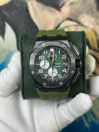 AP Royal Oak 44 MM Green Strap Full Black Titanium