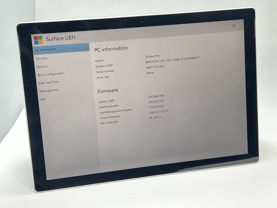 Tablet Microsoft Surface PRO 5 - 1807 - Sticla Crapata -i5 - 256Gb SSD