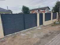 garduri si porti tip jaluzea fer forjat șipcă metalică plasă bordurat