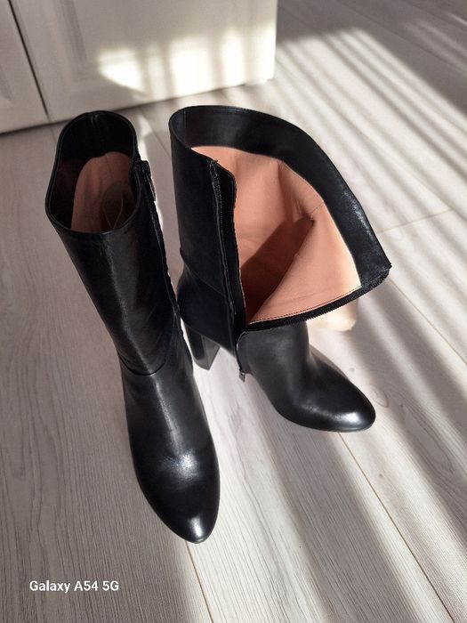 Cizme musette, piele, noi, masura 40