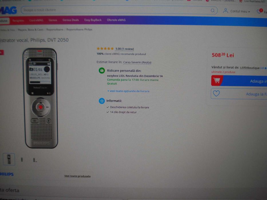 reportofon audio philips dvt2050 voicetracer 2mic radio