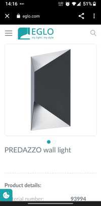 Lampa Aplica exterior PREDAZZO, LED, 2x2.5W