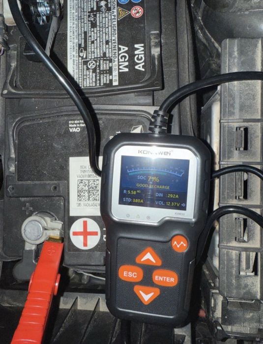 Konnwei kw650 tester acumulator 6v 12 v