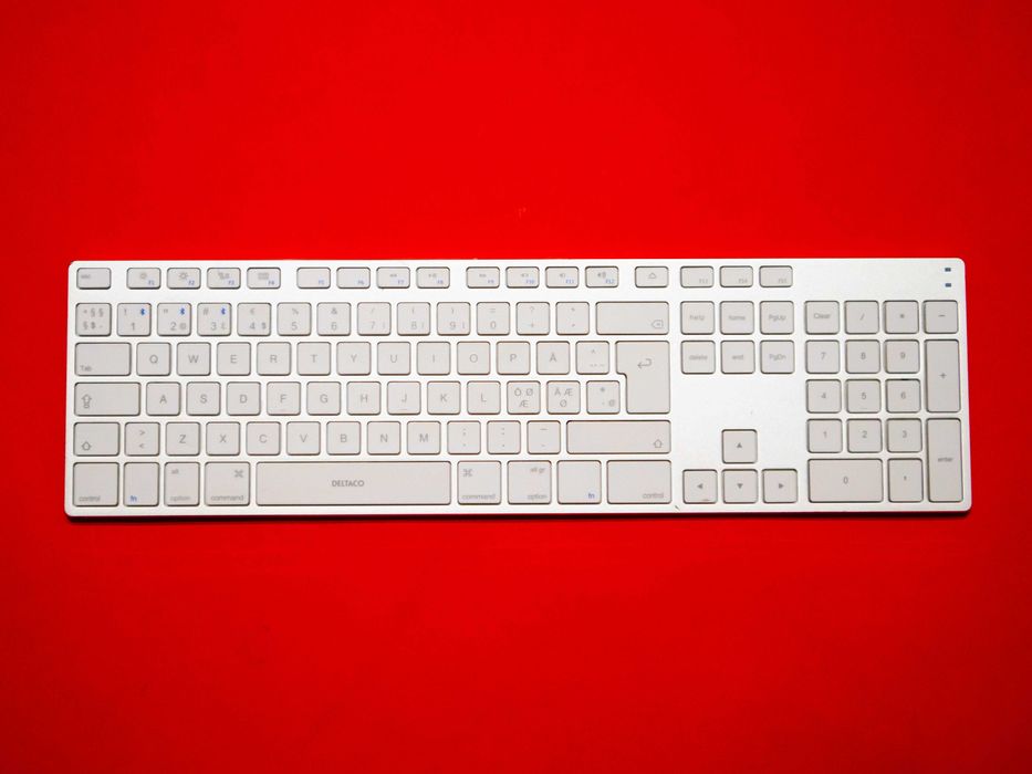 DELTACO TB-402 Bluetooth алуминиева клавиатура Mac iOS Nordic layout