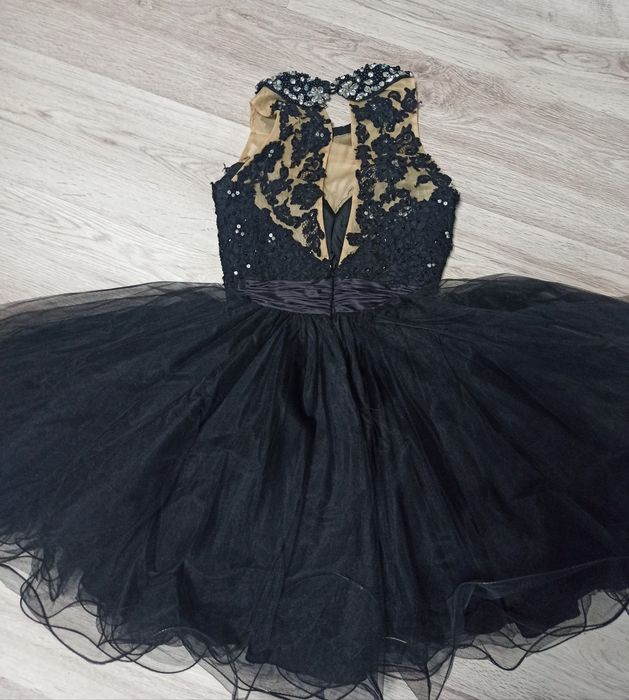 Rochie Sherri Hill(Nu Ana Radu) Ocazie/Nunta/Botez Neagra/Nude 34/Xs