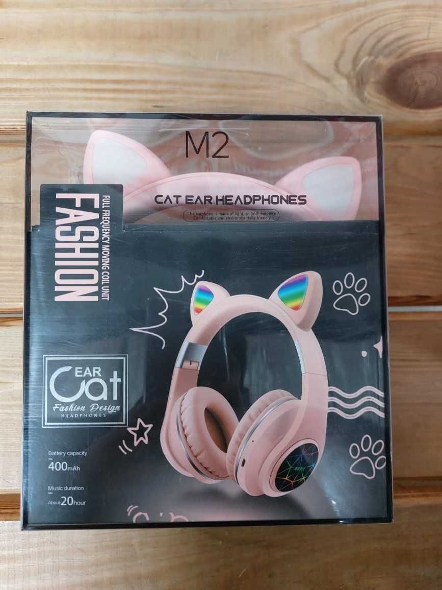 Наушники беспроводные со светящимися ушками Cat Ear M2