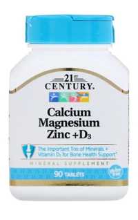 21st Century минерал Calcium Magnesium Zinc + D3 90 таблеток
