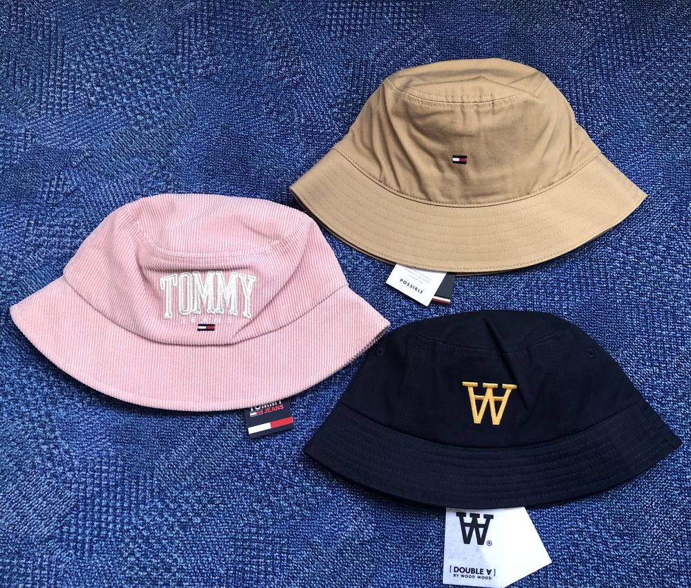 НОВИ Tommy Hilfiger / Wood Wood Bucket Hat ОРИГИНАЛНИ шапки идиотки