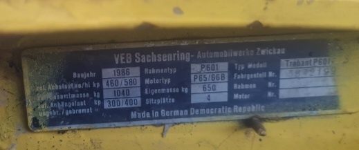 Vand sau Schimb Trabant P601 cu ATV  min 250 cc