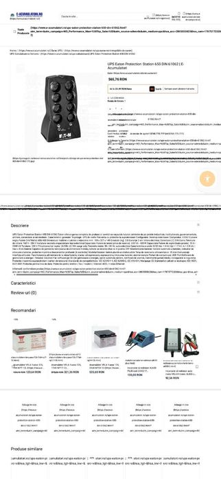 UPS Sursa Eaton Protection Station 650 VA