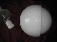 Классическая лампа - люстра на одну лампочку Молочное Стекло 25 см
