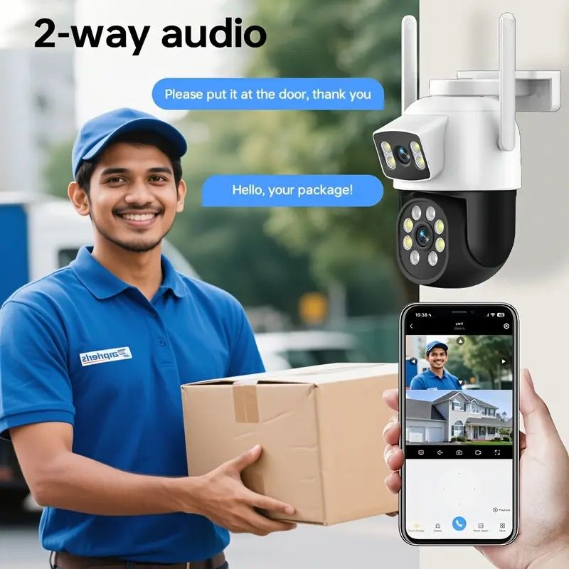 Dual lens WiFi Камера за видеонаблюдение.