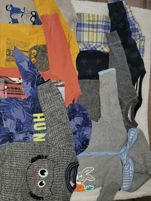 Лот от 9 Бебешки Блузки с Дълъг Ръкав - 12-18м