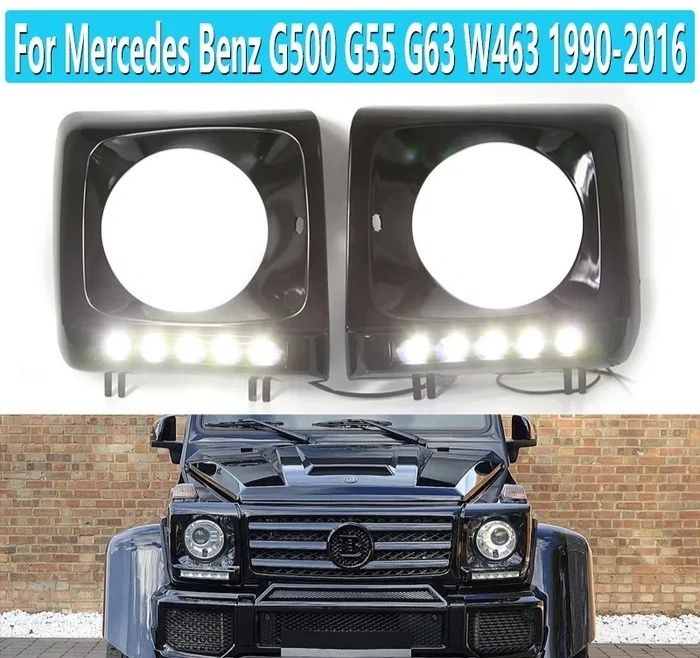 Дневные ходовые огни Дхо Туманки Фары Брабус Гелик BRABUS Мерседес AMG