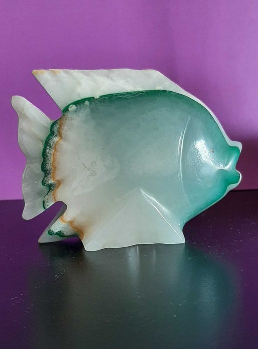 Decoratiune PESTE din piatra Onix Fengshui, noua impecabila, 420 grame