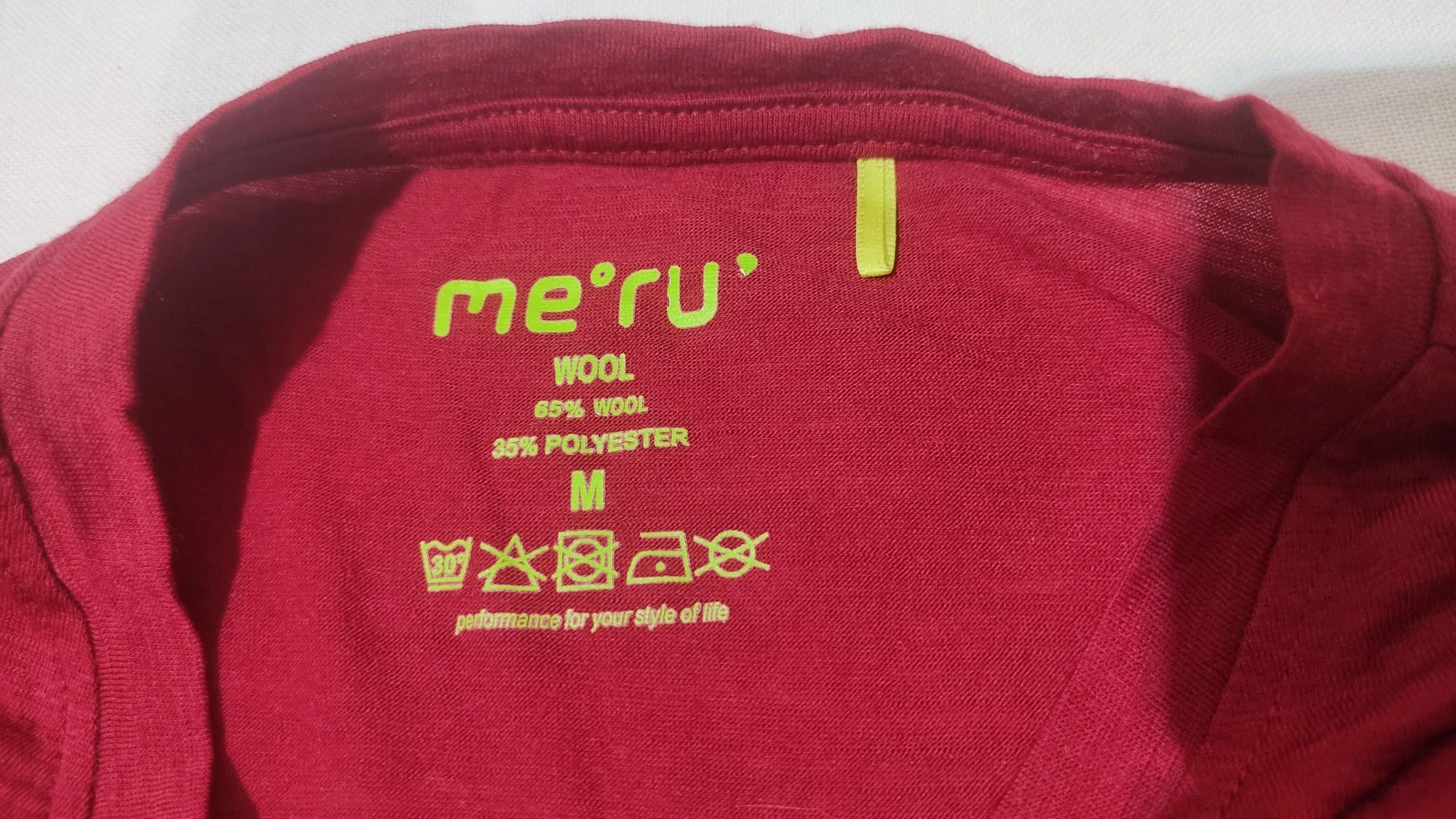 Tricou Me'ru marime M bărbat 65% wool lînă lâna tehnic expediție tura