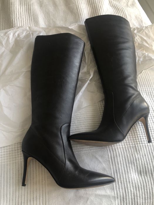 Cizme piele, marimea 38, maro - visiniu