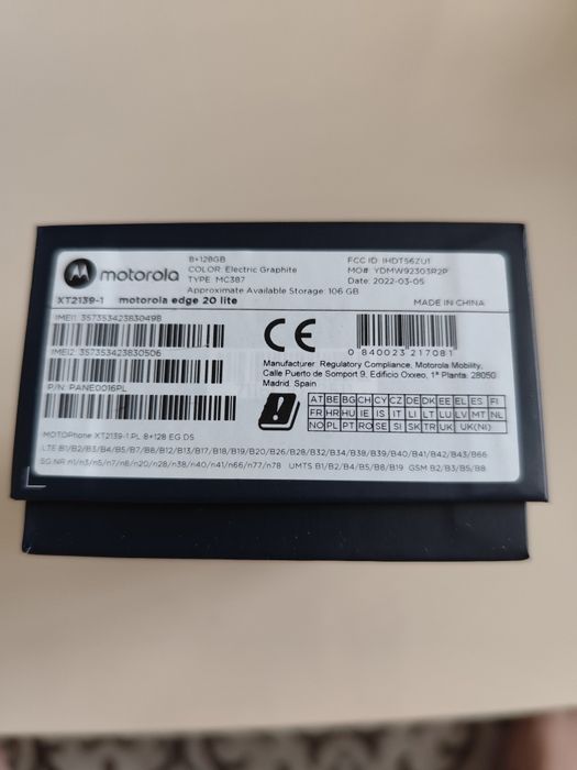 Motorola edge 20 lite