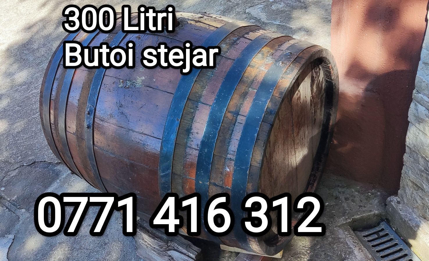 Butoi stejar Lemn 300 Litri ~ 320 L vin tuica rachiu coniac brandy etc