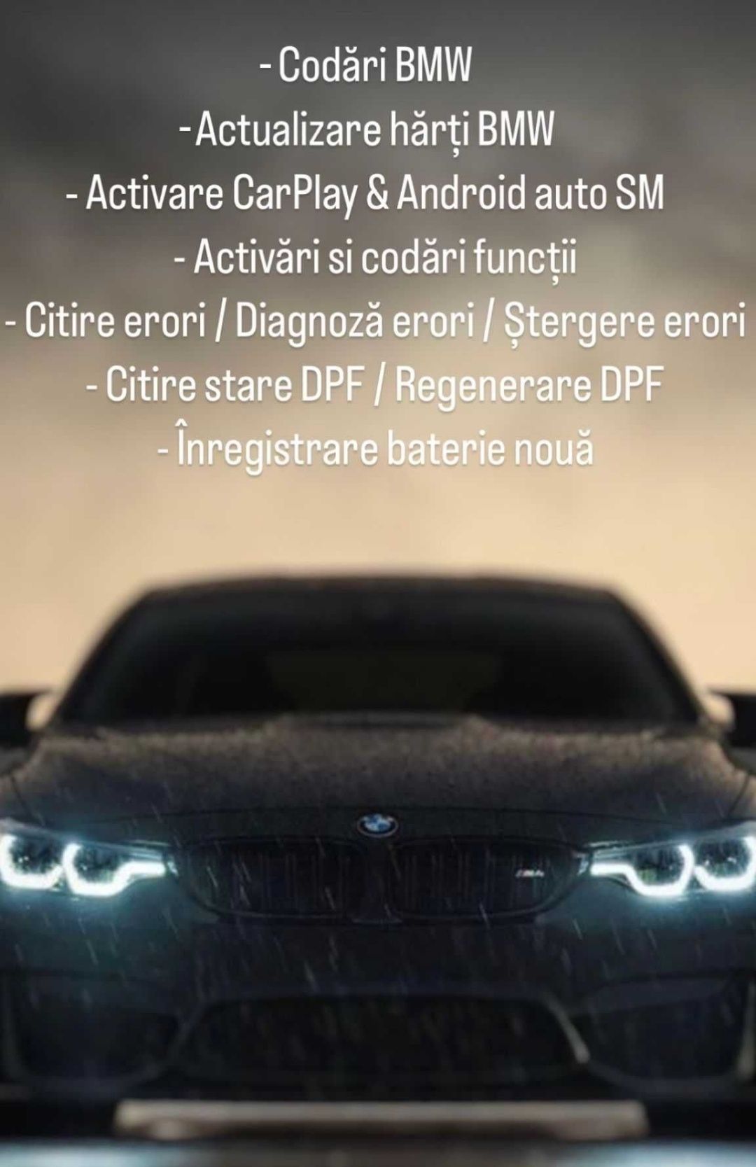 Codari BMW | Activare CarPlay BMW | Update harti BMW |Activare functii