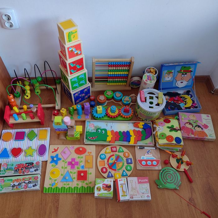 Дървени играчки сортери лабиринт сметало магнитни игри