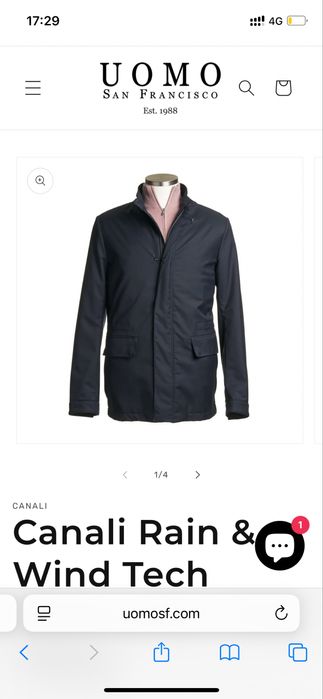 Куртка от бренда Canali Rain wind tech