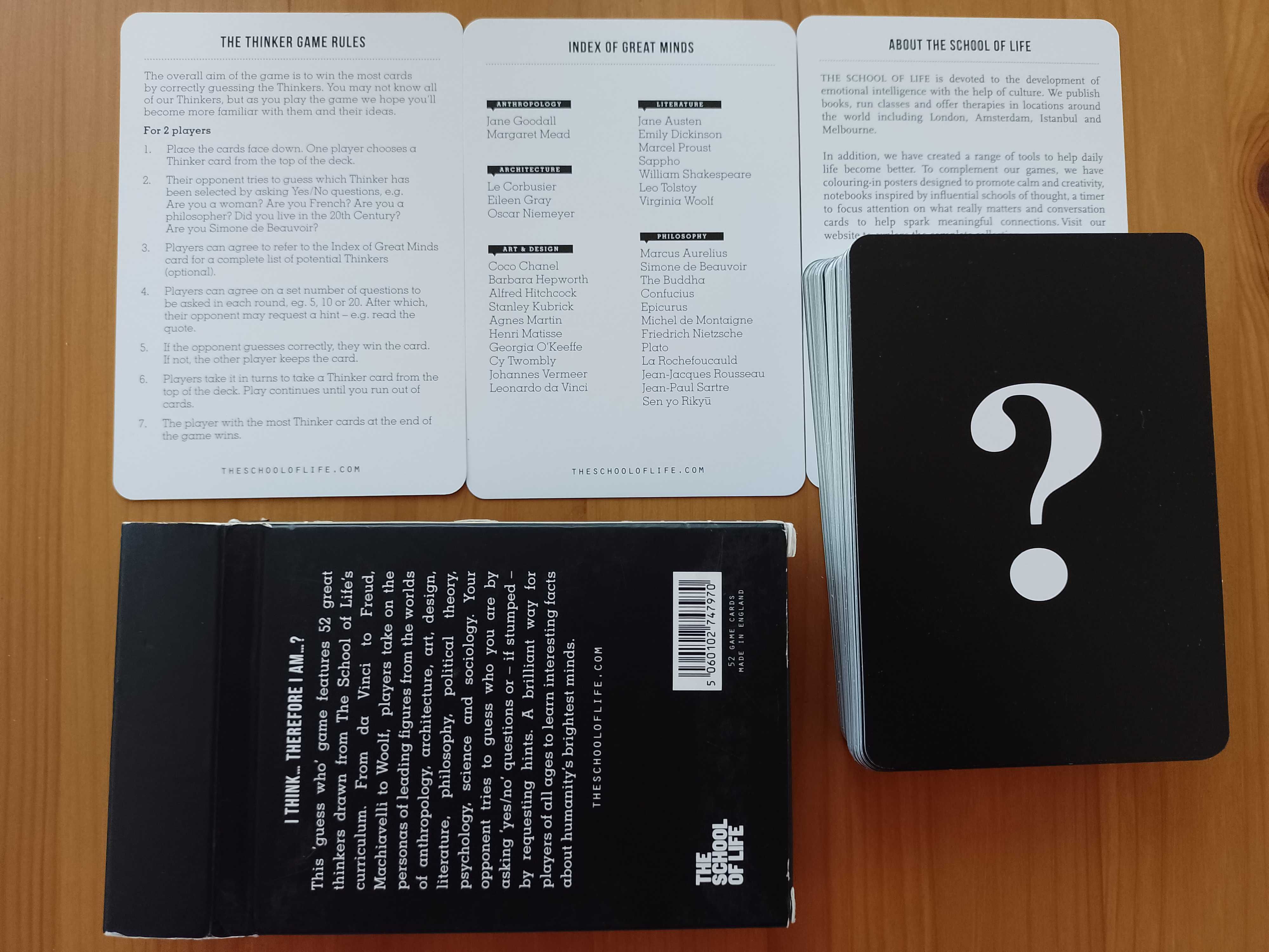 Карти The Thinker Game - The School of Life