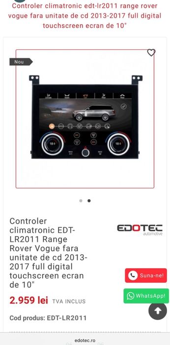 Lichidare stoc! Display retrofit clima L405 sau L494 cu sau fara CD.