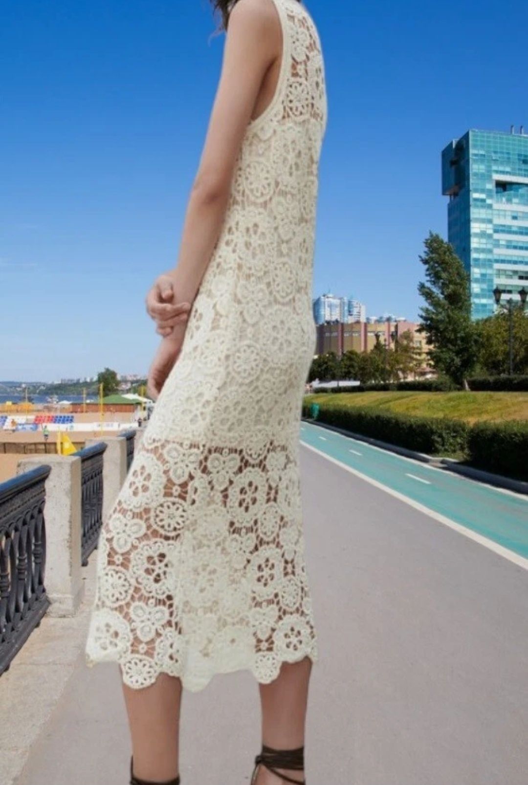 ZARA VIRAL Dress  Makreme Knit рокля S