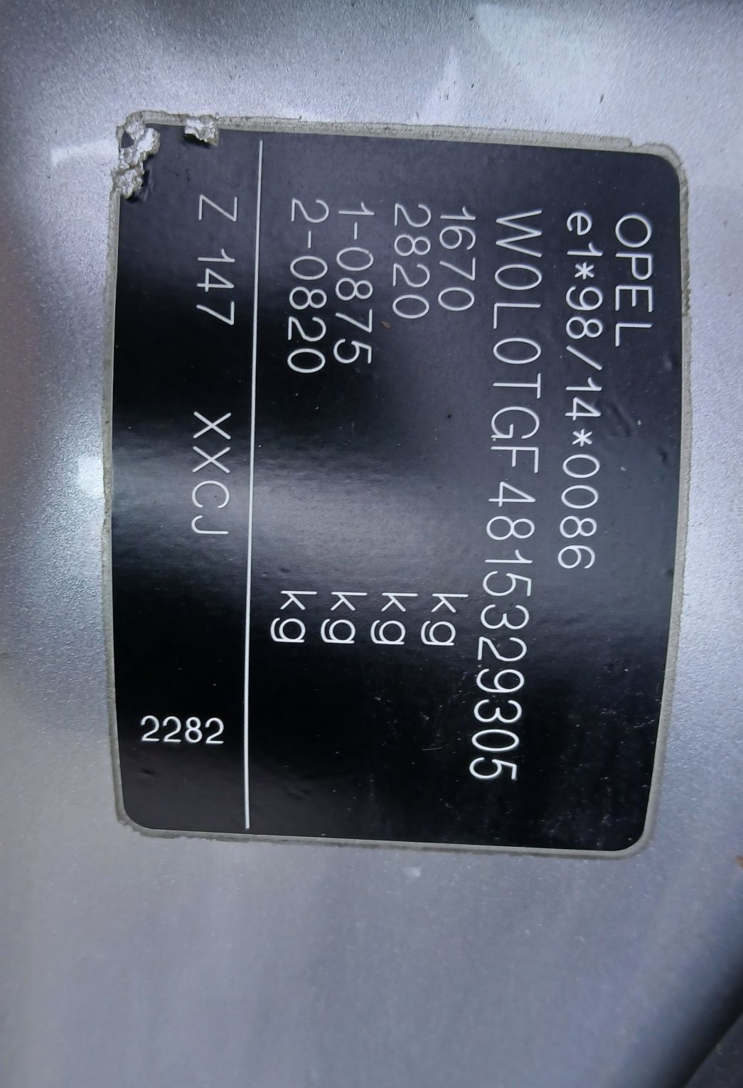 Opel Astra G BENZINA 1,6  155000km