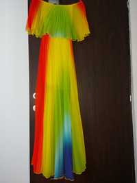 Vand rochie lunga multicolora din voal