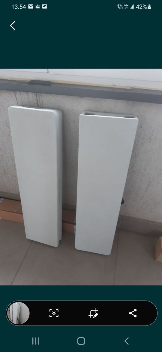 2 bănci extensibile cu cadru din otel
