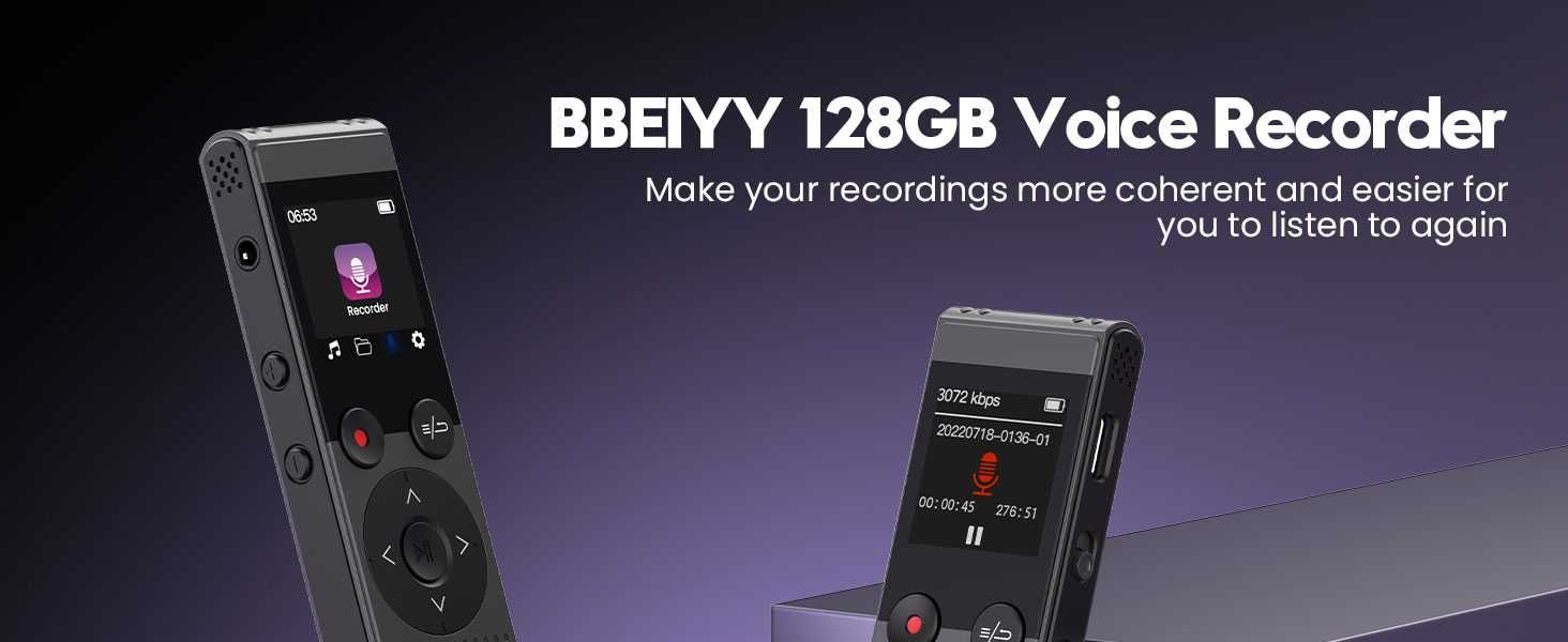 128GB диктофон висок клас BBEIYY V10