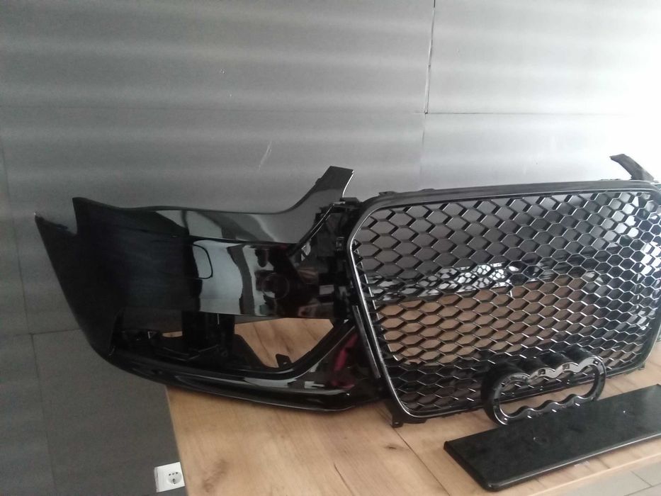 Bara fata, Grila radiator Audi 4 B8.5 2012-2016 Negru LZ9Y LY9B