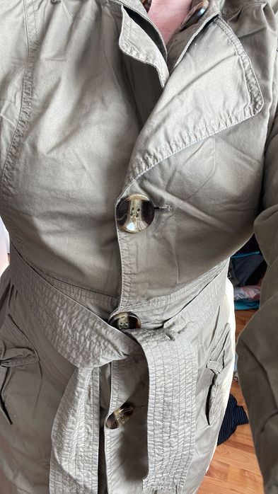 Trench Cropp S-M kaky-mustar