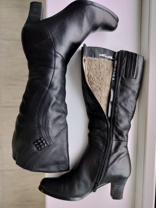 Сапоги женские зимние натуральная кожа и мех