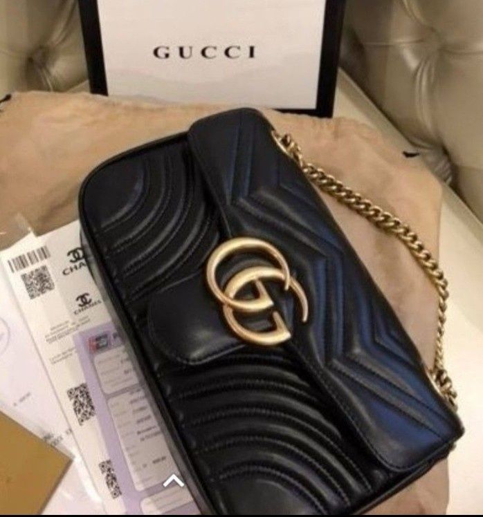 Set Gucci Marmont(geanta+curea),logo metalic,saculet, etichetă