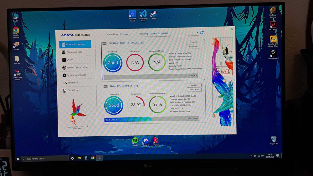 PC gaming, GTX 1060, i3 8100, 8GB ram, 1TB SSD + 1TB HDD