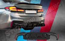 Бмв Г30 Г31 Оребрен Дифузьор / Добавка за задна броня BMW G30 G31