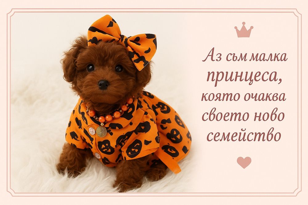 Запазена ! Той пудел/Poodle toy/Момиче с документ за произход