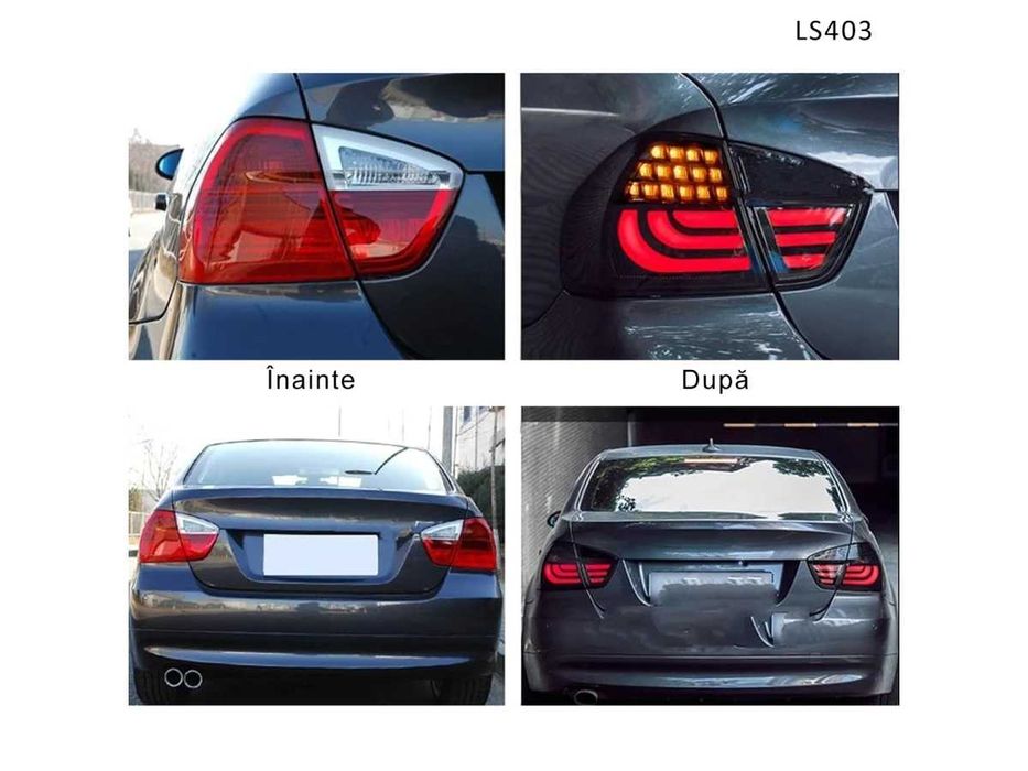 Tuning stopuri LED BMW 3 E90 (2005-2008) cu aspect G