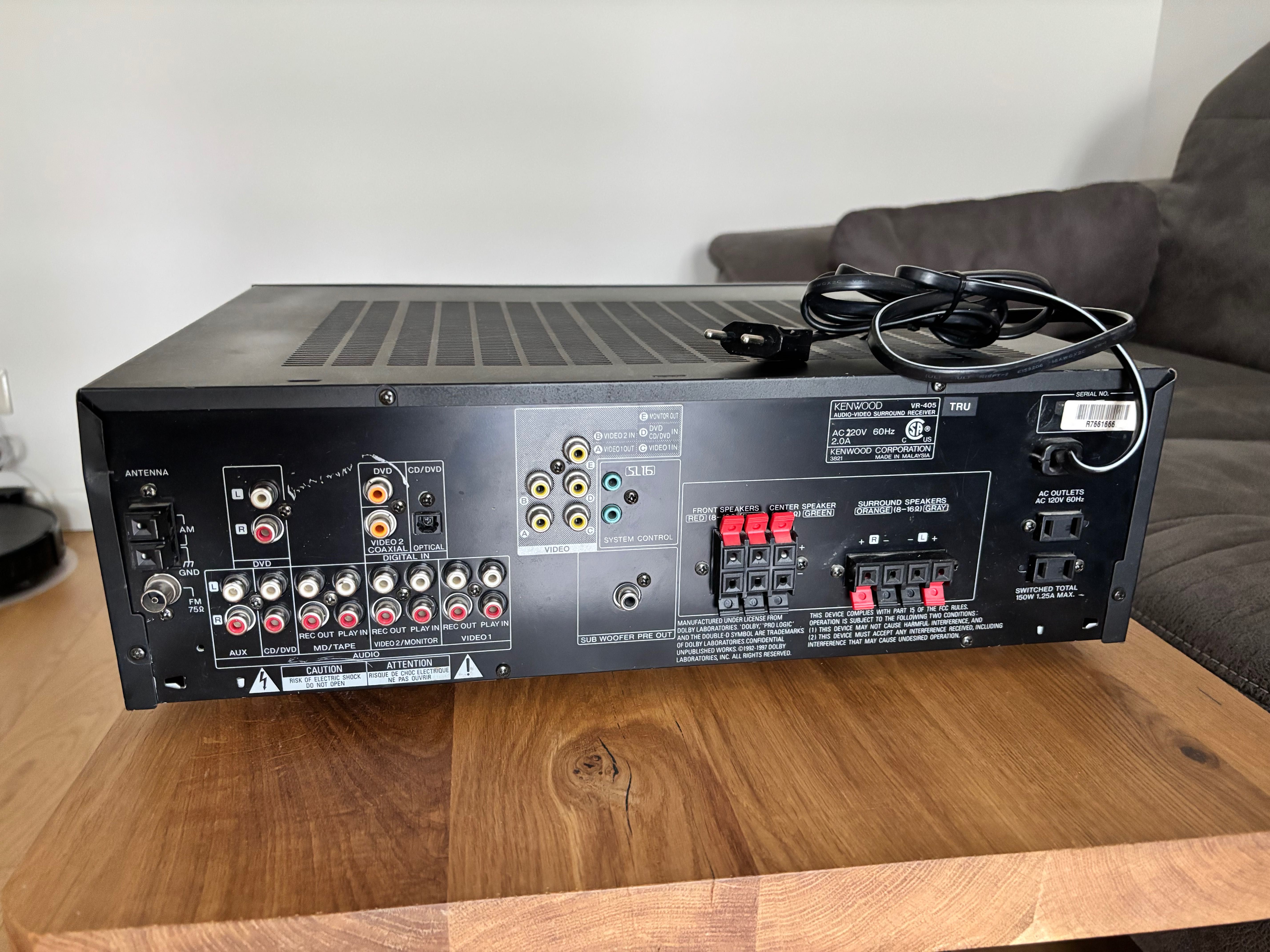 Kenwood VR 405 surround , 5Х 80 W, Dolby Digital аудио-видео рисивър