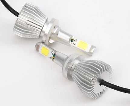 2БР. Комплект  LED 24W 3000LM Диодни Крушки H7 12V 24V