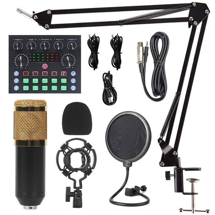 Bm800 Studiya Mikrofoni Komplekt 
Multifunksional Audio Karta Komplekt