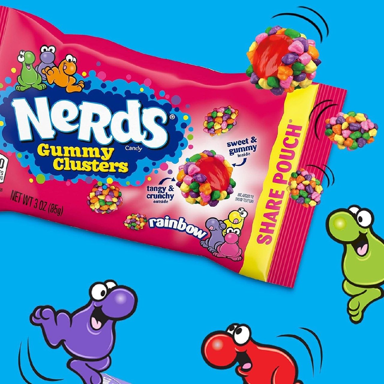 Конфеты Nerds Gummy Clusters, «Радуга», весенние пасхальные конфеты