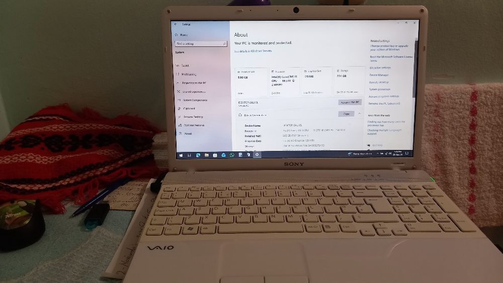 Laptop Sony Vaio Intel  I3 M 370 CPU