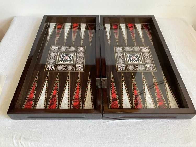 Joc Table Turcesc (joc de Table) NOU - Lux lemn lacuit. SIGILAT!